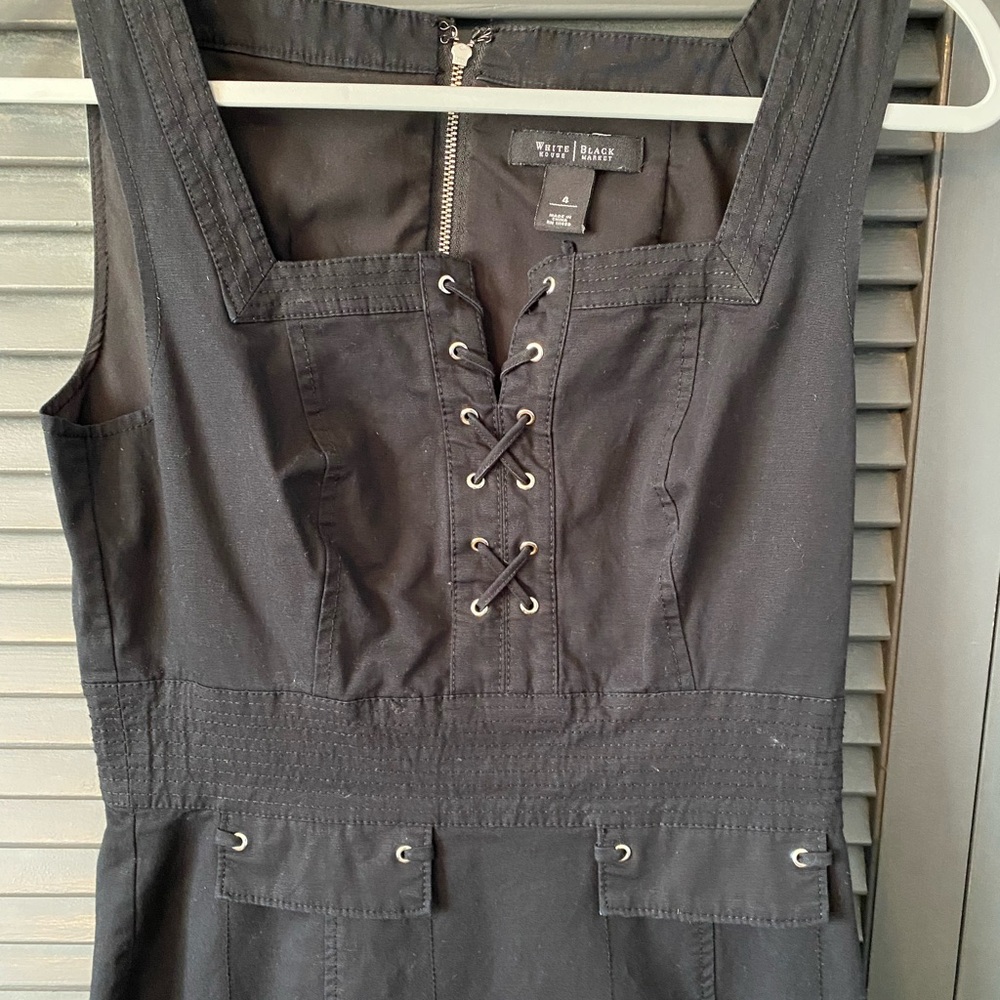 White House Black Market Black Sheath Midi Dress - Picture 7 of 9